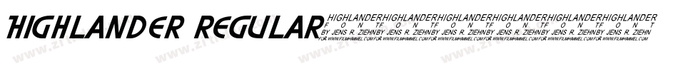 Highlander Regular字体转换